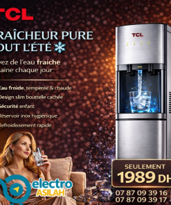 Fontaine à Eau TCL Premium – Chargement par le Bas – Eau Chaude, Froide et Tiède – Refroidissement Haute Performance par Compresseur, TY-LWYR110T/P