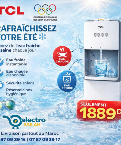 Fontaine à Eau TCL Premium – Chargement par le Bas – Eau Chaude, Froide et Tiède – Refroidissement Haute Performance – TY-LWYR107T