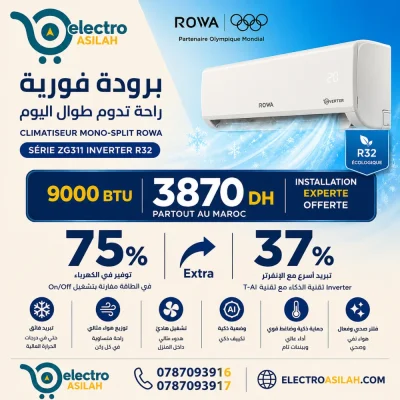Climatiseur Mono-Split Inverter ZG311 R32 ROWA By TCL