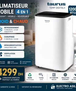 Alternative view of Climatiseur-mobile-TEMP-DIGITAL-MA9956327000-TAURUS 12 000 BTU