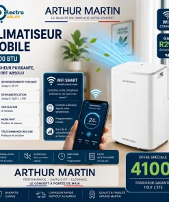 Climatiseur-Portable-AP096CM1W-9 000-BTU-ARTHUR-MARTIN-WIFI